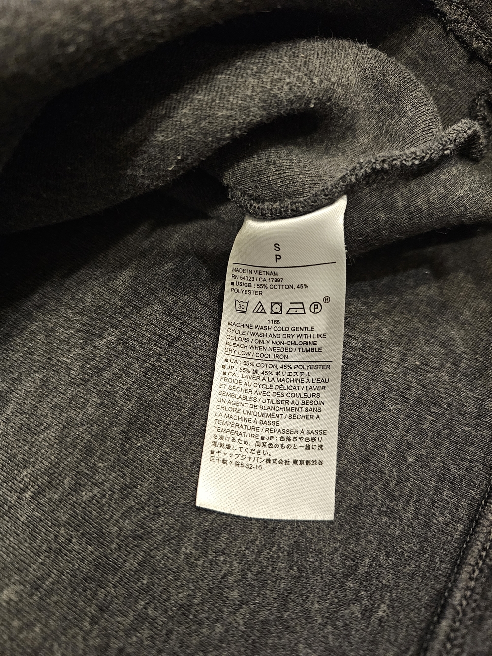 Banana Republic Heather Charcoal  Scuba V-Neck Sweatshirt - Picture 5 of 16